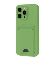 Apple iPhone 16 Pro Kılıf Kelvin Kartvizitli Silikon - Açık Yeşil