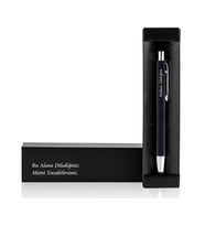 Kişiye Özel Kutulu Touch Pen Özellikli Metal Kalem (Siyah)