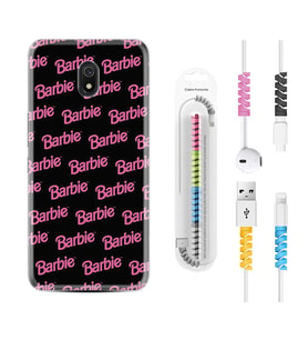 Xiaomi Redmi 8A 8 Pro 9C 9T 10C 11T Pro Kılıf Kablo Koruma Spiral Silikon Barbie 1404