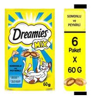 Dreamies Mix Somon Peynir Ödül Maması 6X60gr
