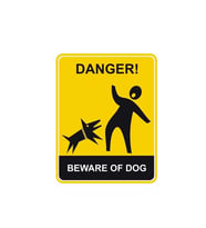Dikkat Köpek Var 25 Cm Sticker Etiket