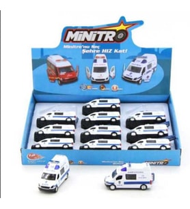 BİRLİK İŞIKLI SESLİ METAL 1/36 ÇEKBIRAK EKİP OTOSU  POLİS OYUNCAK