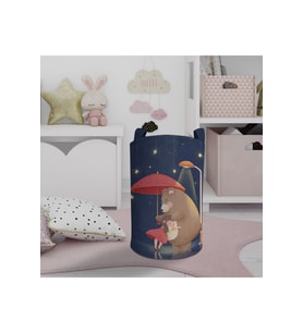 MEKTA HOME BEBEK VE ÇOCUK ODASI Sevimli Ayıcık Desenli Oyuncak Sepeti