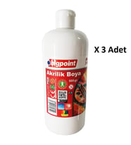 Bigpoint Akrilik Boya 500 gram Beyaz x 3 Adet