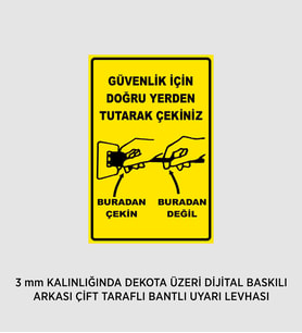 DOĞRU YERDEN ÇEKİNİZ 25X37 CM