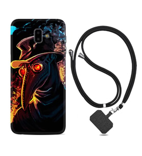 Samsung J6 Plus J7 Prime J7 Pro M20 Kılıf Boyun Askılı Silikon Karga 1616