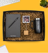 Kişiye Özel Termos Bardak, Defter, Kalem ve Fotoğraflı Ahşap Notluk Sevgililer Günü Hediyesi, Kurumsal Hediyeler