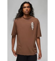 Nike Air Jordan Zion Sneaker School Mens Tee Black Grafik Baskılı Erkek Tişört Kahverengi
