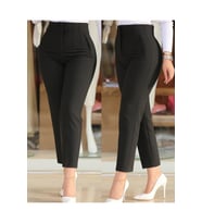 Kadın üste Oturan Paçası Bilek üzerinde Biten Krep Kumaş Kumaş Pantolon 36 (S) - 50 (5XL)