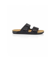 Look Life S963.020 Erkek Büyük Ayak Çift Bant Comfort Terlik (Siyah)