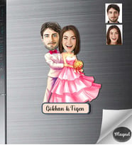 Kişiye Özel Sevgili Ahşap Magnet -36