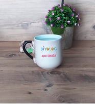 Biyolog Kupa Bardak Sihirli Oval Fotoğraflı Biyologa Hediye