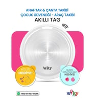 Wiky Tag Çocuk Smart Airtag - Akıllı Konum Takip Cihazı Pembe (APPLE UYUMLU)