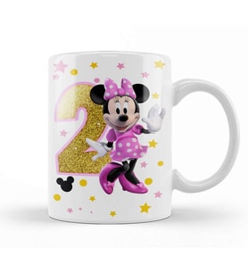 Mini Fare Minnie Mouse 2 iki Yaş Hediyesi Kupa Bardak Porselen