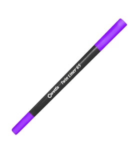 CARETTA 65-12 ÇİFT UÇLU KEÇELİ KALEM 0.4-1mm MOR