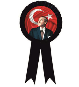 10 kasım atatürk saten kokart 10 adet