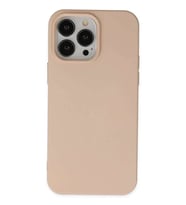 iPhone 15 Pro Kılıf Nano içi Kadife Silikon - Pudra