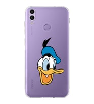 Huawei Honor 8c  Kamera korumalı Kapak Donald Duck Tasarımlı  Şeffaf Kılıf