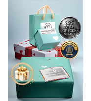 Sevgiliye Özel 925 Ayar Gümüş Zarif Taşlı Damla Kolye – Lüks Hediye Kutulu Premium Set  Kadına En Şık Hediye (Silver)