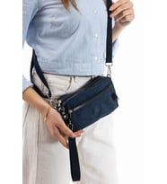 Klinkır Kumaş Mini Çapraz Askılı Kadın Çanta Yağmur Geçirmez El Askılı Çanta 20*10 Cm Mega Bag