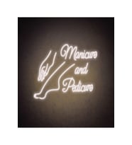 Manicure and Pedicure Yazılı ve Şekilli Neon Tabela