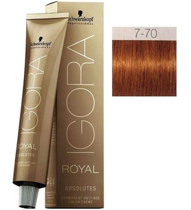 Igora Absolutes Saç Boyası 7-70 Kumral-Doğal Bakır 60 Ml