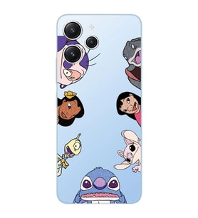 Xiaomi Redmi 12 Uyumlu Uyumlu Stitch Tüm Karakterler Tasarımlı Şeffaf Telefon Kılıfı