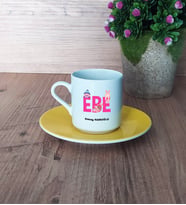 Ebe Türk Kahvesi Fincanı Sarı Ebeler Günü Hediyesi Tıp Bayramı Hediyesi