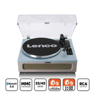 Lenco LS-440 BUBG Mavi Krem 4 Hoparlörlü Bluetoothlu Pikap Plak Çalar