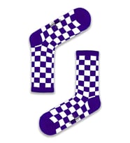 Mor Dama Desenli Renkli Spor Çorap