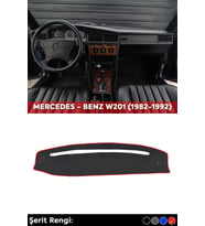 Mercedes - Benz W201 (1982-1992) 3d Torpido Koruma Kılıfı - Ön Göğüs Kaplama - Kırmızı Şerit