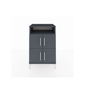 Hyperion Komodin 2 Raflı 4 Kapaklı 60x44x96 Antrasit-Antrasit