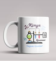 Kişiye Özel Kimya Öğretmeni Tasarım Beyaz Renk Kupa Bardak 9