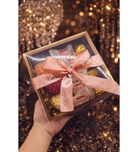 Mumelia Candles Kalpli Mum & Çikolata - Doğal Soya Mum Hediye Kutusu