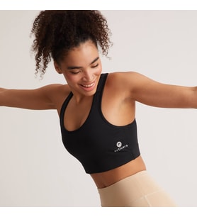 Activera® Göğüs Destekli Siyah Kadın Spor Sütyen