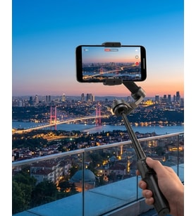 Profesyonel Telefon Gimbal Stabilizer 3 Axis Video Sabitleyici Vlog Tripod