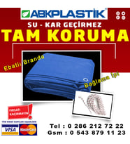 Abk Plastik Su Geçirmez Pvc Ebatlı Branda 3m x 3m (Koyu Mavi)