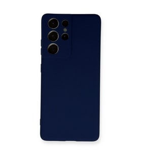 Samsung Galaxy S21 Ultra Kılıf Nano İçi Kadife Silikon - Lacivert