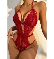 Fantazi Kadın Kırmızı Dantelli Şık  Gecelik BC9241