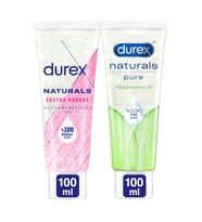 Durex Naturals Ekstra Hassas Kayganlaştırıcı Jel 100ml + Naturals Pure Kayganlaştırıcı Jel 100ml