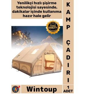 #KampÇadırı Hızlı Kurulum Su Geçirmez Sağlam Lüks 4 Mevsim Dev İç Hacim 6 Kişilik Şişme Kamp Çadırı