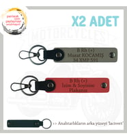Hız Aşıkları İçin Özel İsim Plaka, B Rh (+) Kan Grubu Yazılı x2 Anahtarlık, Nar Çiçeği-Kül Gri-Laci