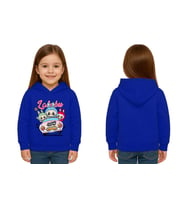 Unisex Labubu Baskılı Çocuk Swaetshirt Kapüşonlu 3 İplik Şardonlu (SAKS MAVI)