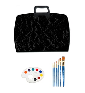 Proje Çantası 38x55 cm Resim Çantası Keep Smile Fırça Seti 6'lı Godeli Resim Paleti Mimarlık Seti