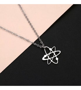 Kişiye Özel 925 Ayar Gümüş Atom Kolye