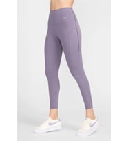 Nike Dri Fit Universa High Rise 7/8 Length Kadın Yüksek Bel LAzer Kesim Toparlayıcı 2 Cepli Dalgıç Kumaş Tayt Açık Kahve
