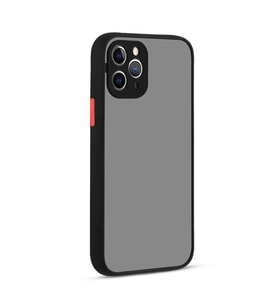 Uyumlu Model Apple iPhone 12 Pro Max Kılıf Kamera Korumalı Mat Kapak (Siyah)