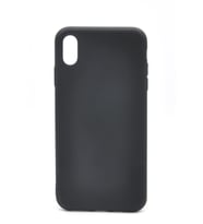iPhone XS Max Uyumlu Düz Renk Esnek Yumuşak Silikon Kılıf  Rubber Siyah