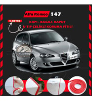 Alfa Romeo 147 Oto Araç Kapı Koruma Fitili 5metre Parlak Kırmızı Renk