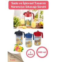 Titiz Pratik Narenciye Portakal Sıkacağı Manuel Cam Hazneli Sürahi Karaf 660 Ml